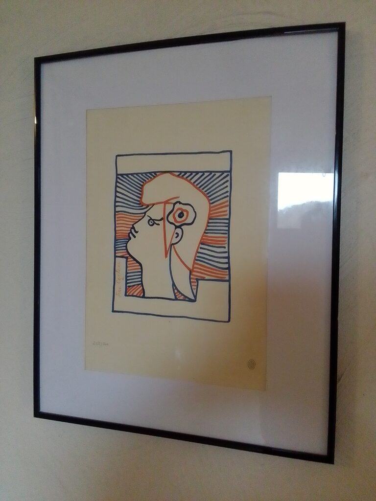 Lithographie de JEAN COCTEAU "Mariane"