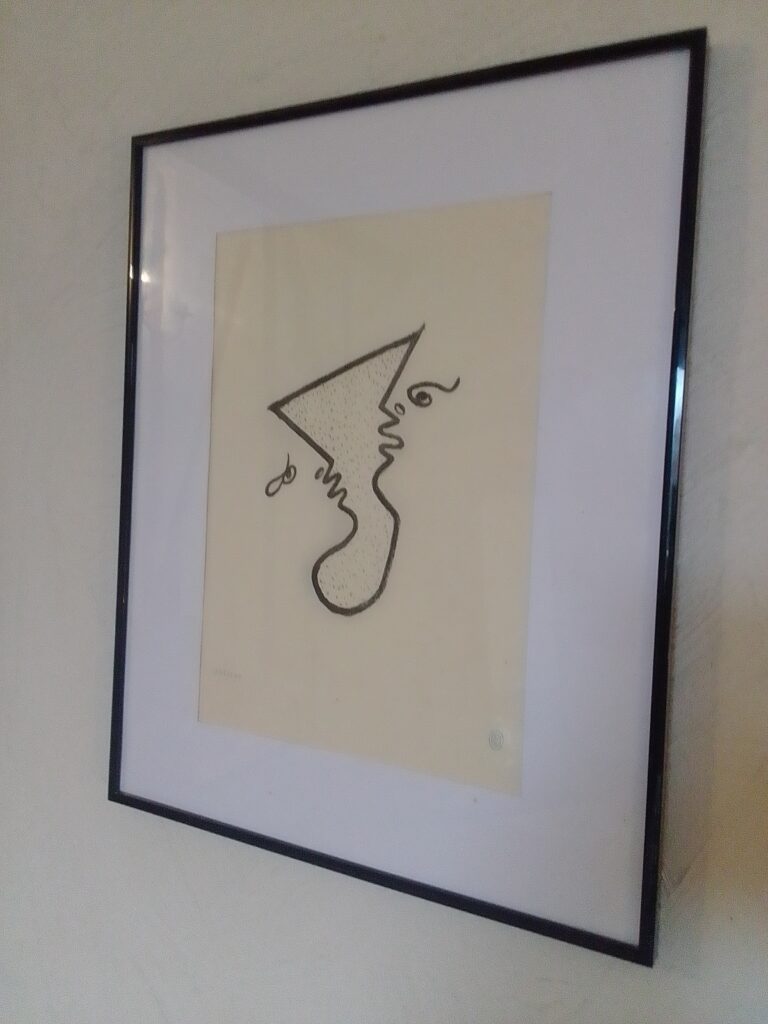 Lithographie JEAN COCTEAU "Deux profils"